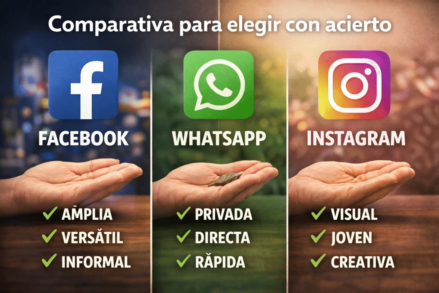 Redes sociales: comparativa para elegir con acierto