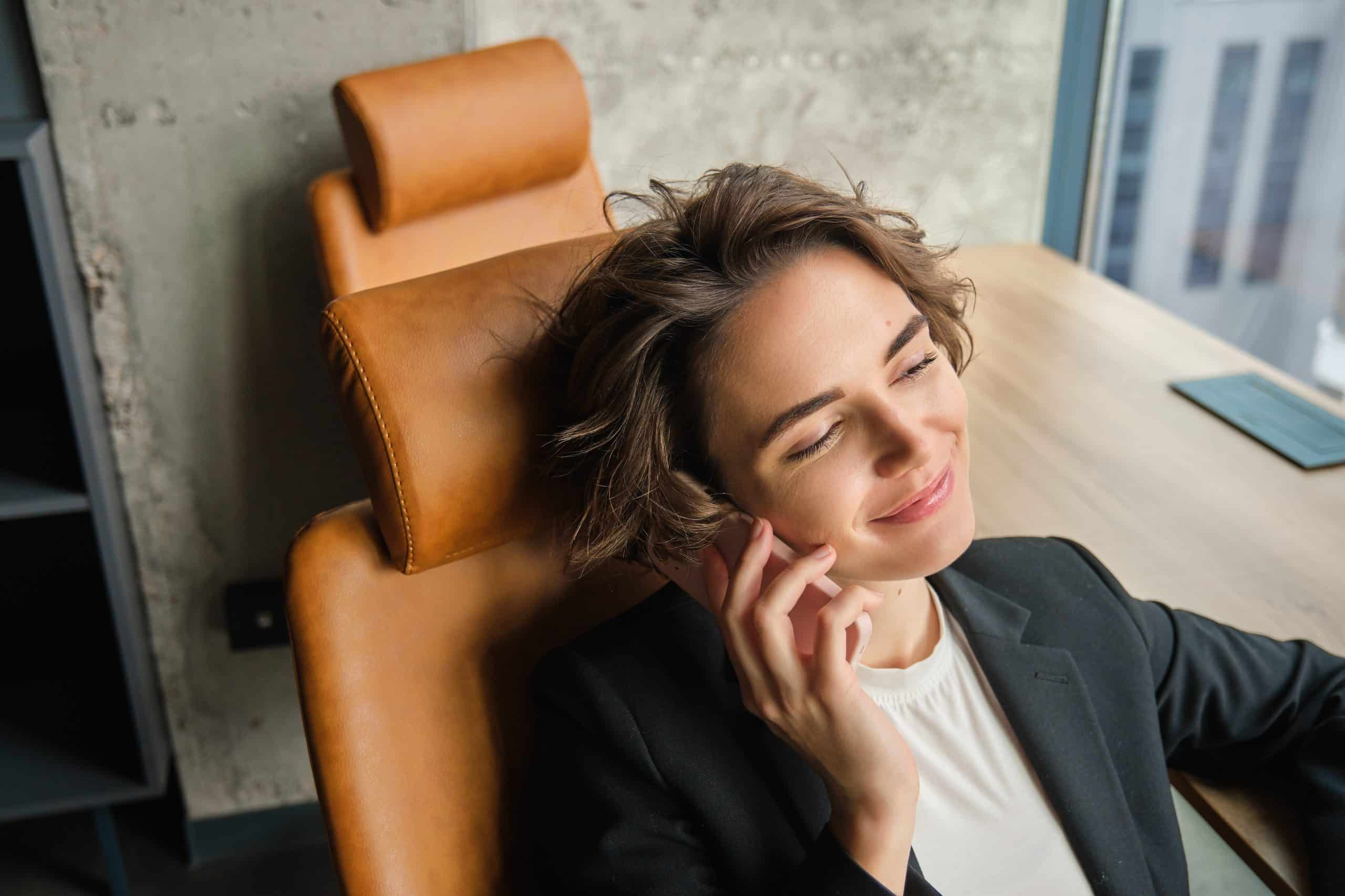 mujer feliz